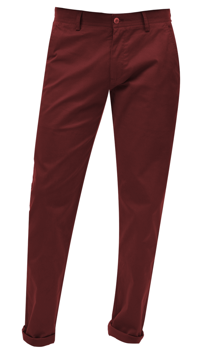 EJ Samuel Burgundy Chino Long Pants CHL01