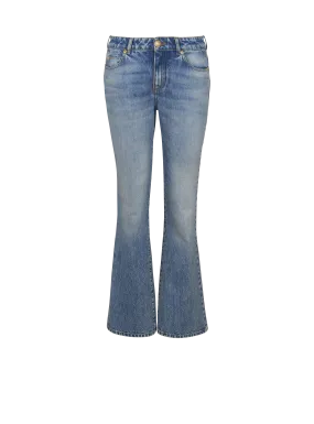 Flared denim jeans