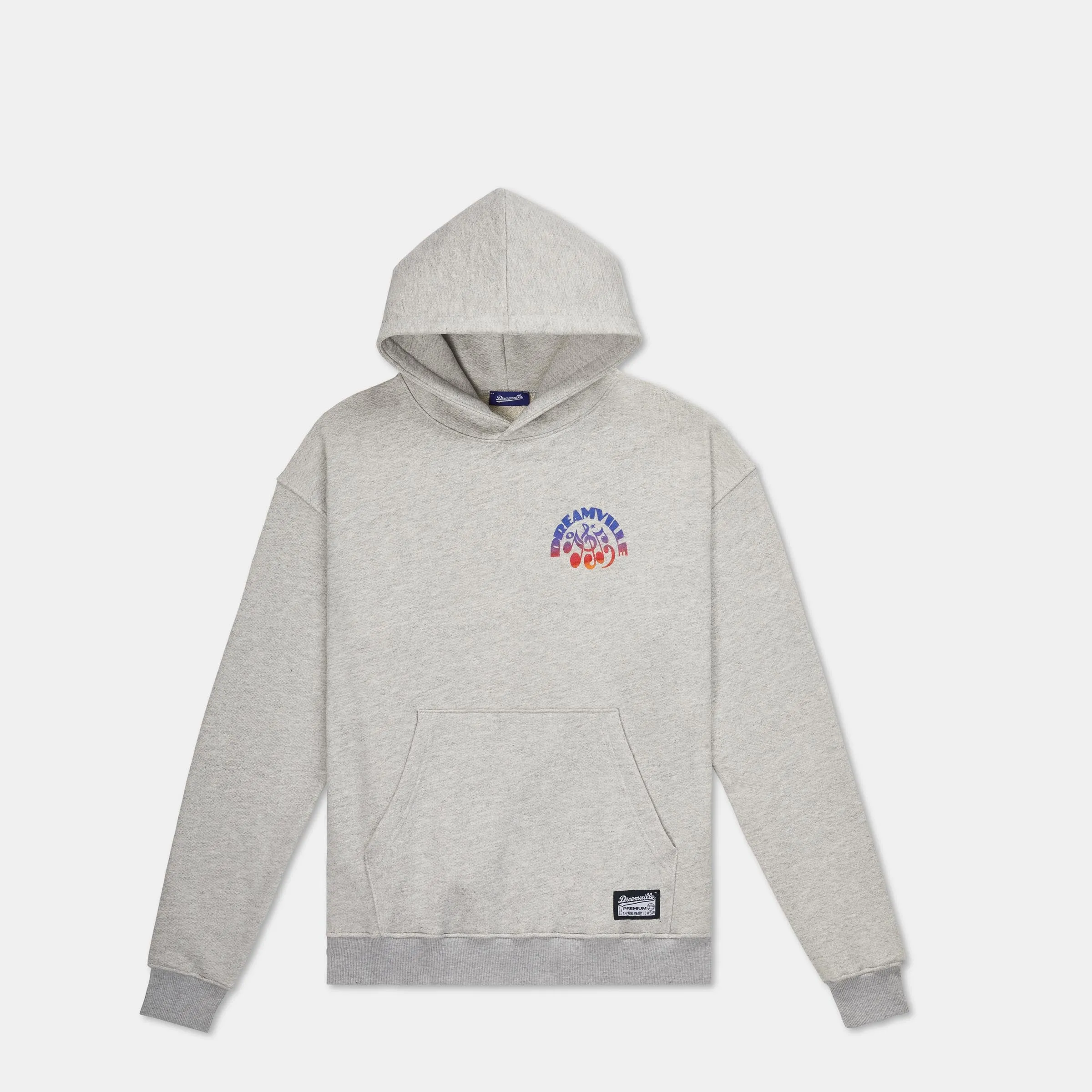 Heather Grey Music Note Hoodie - Sunset Logo