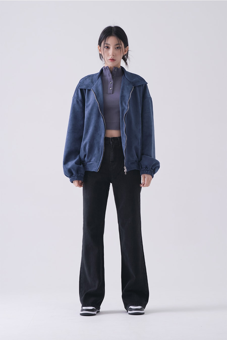 High-Waist Denim Pants