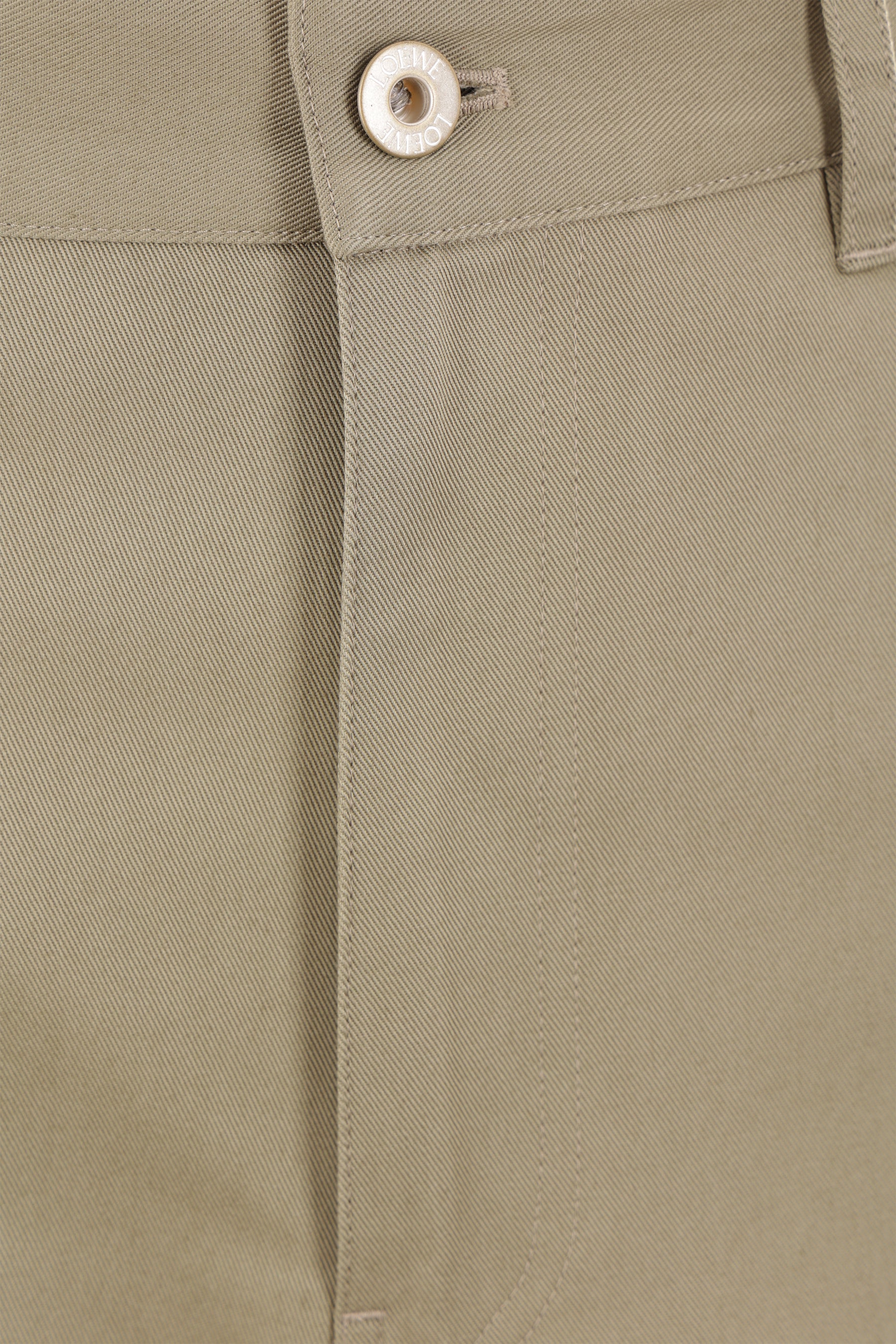 high-waisted straight-leg gabardine pants