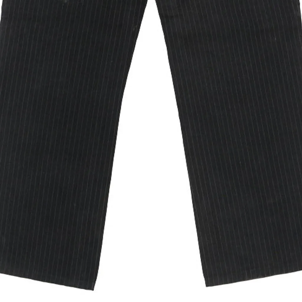 Hugo Boss Pinstripe Jeans - 38W 33L Black Cotton