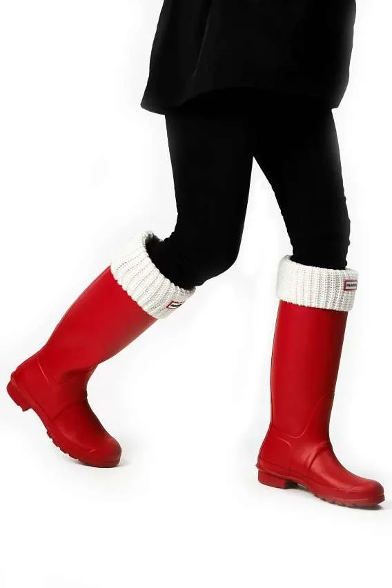 Hunter Original Half Cardigan Knitted Cuff Tall Boot Socks