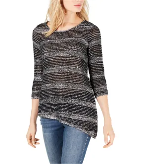 I-N-C Womens Metallic Tunic Sweater