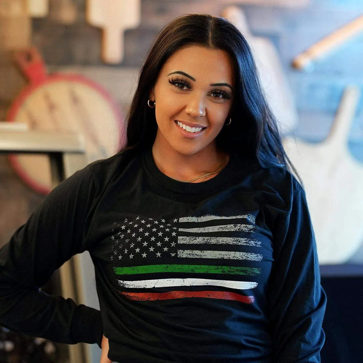 Italian-American Flag Long Sleeve