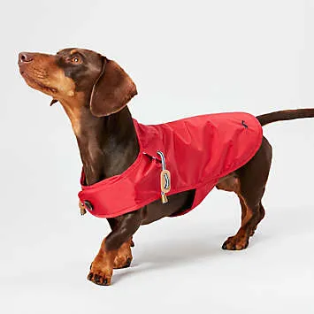 Joules Red Water Resistant Dog Coat | Kaleidoscope