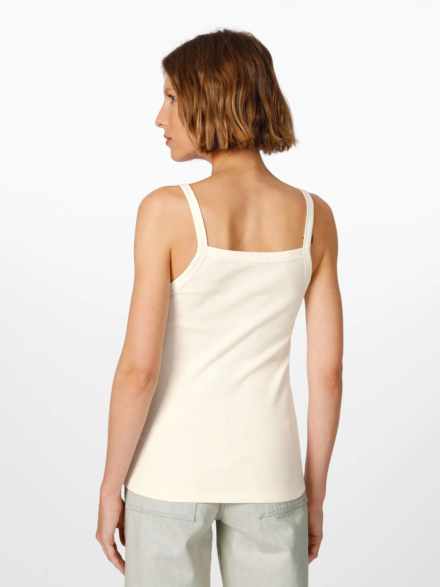 Ladies' ribbed tank top, Cream | Manufactum