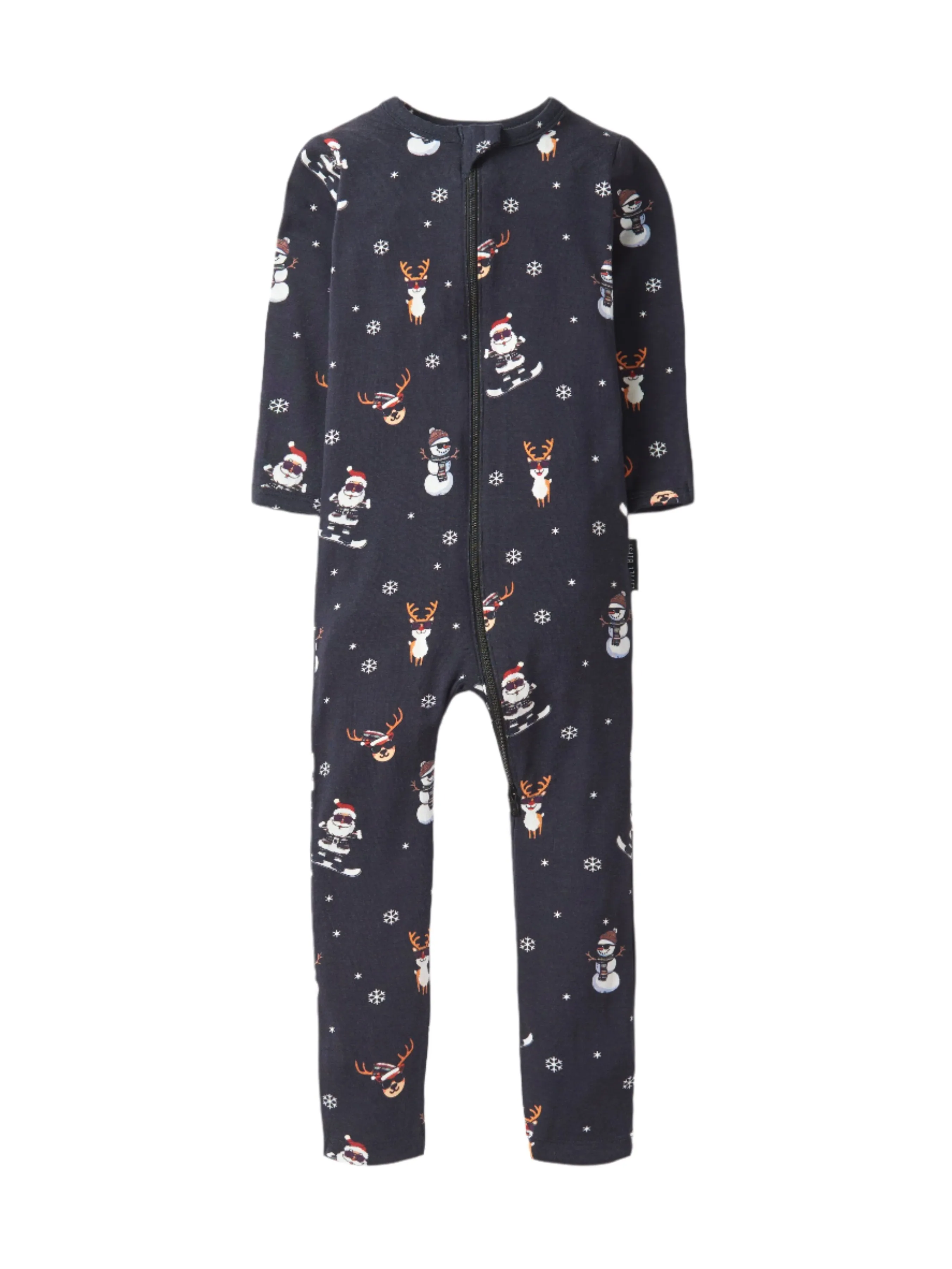 LB x Baby Breez Long Sleeve Romper Pajamas - Santa & Friends