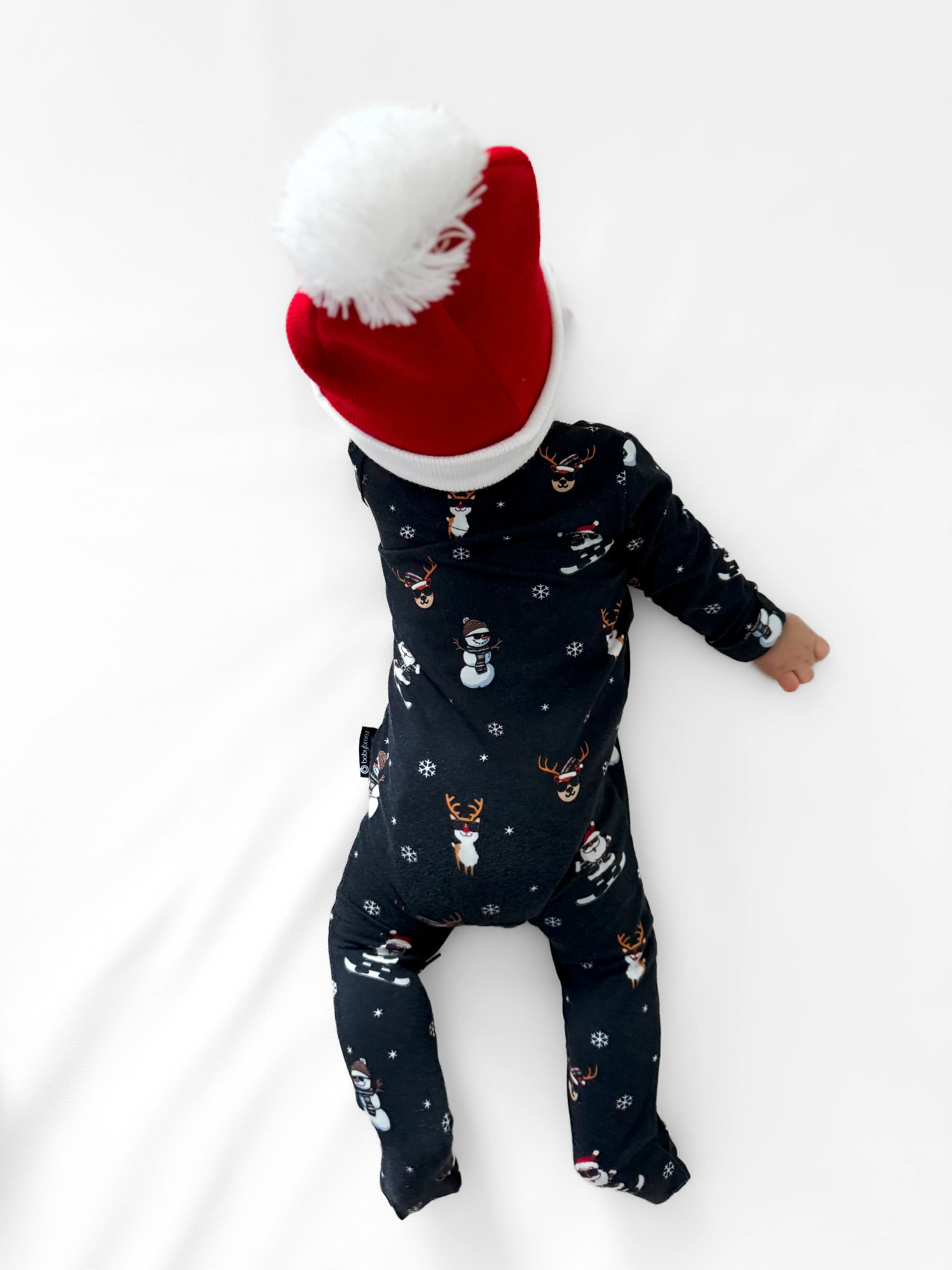 LB x Baby Breez Long Sleeve Romper Pajamas - Santa & Friends