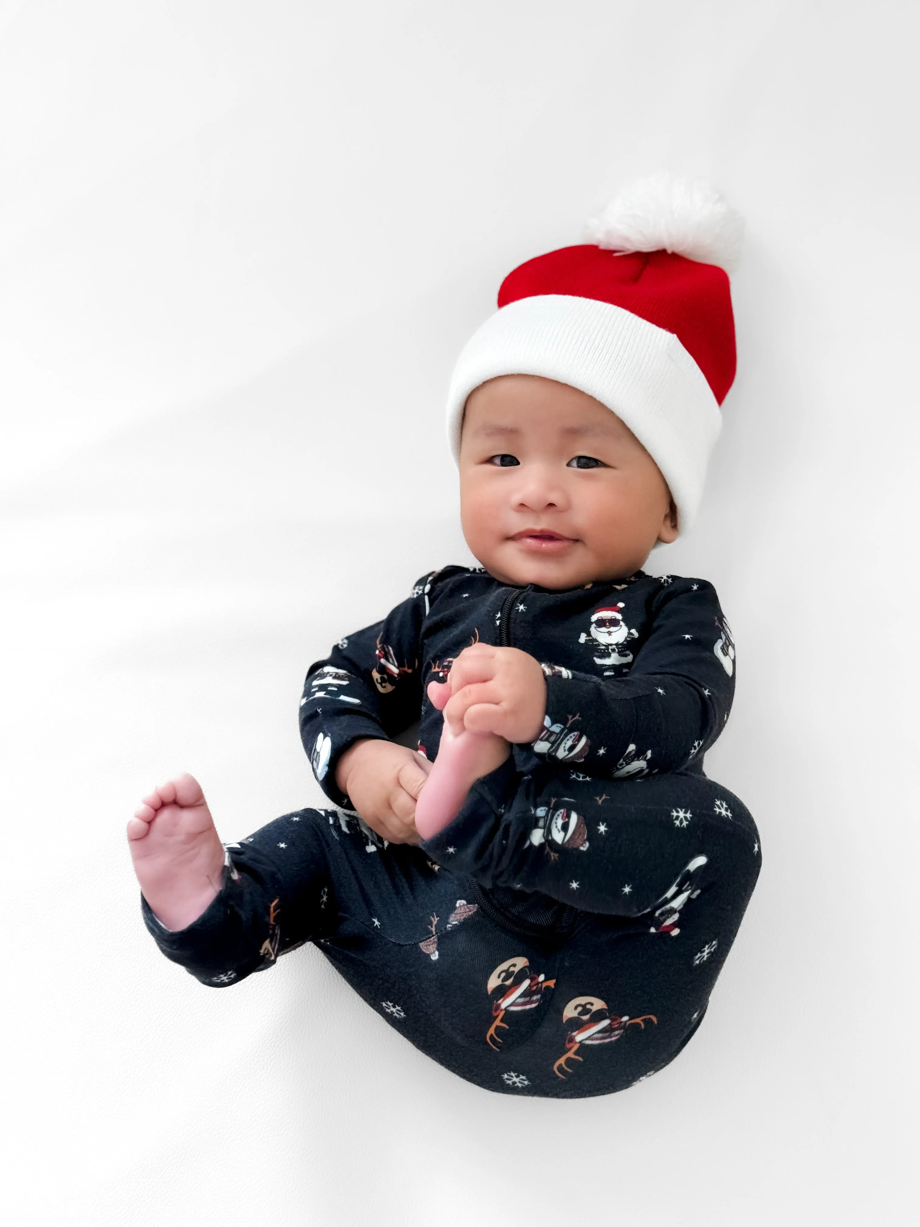 LB x Baby Breez Long Sleeve Romper Pajamas - Santa & Friends