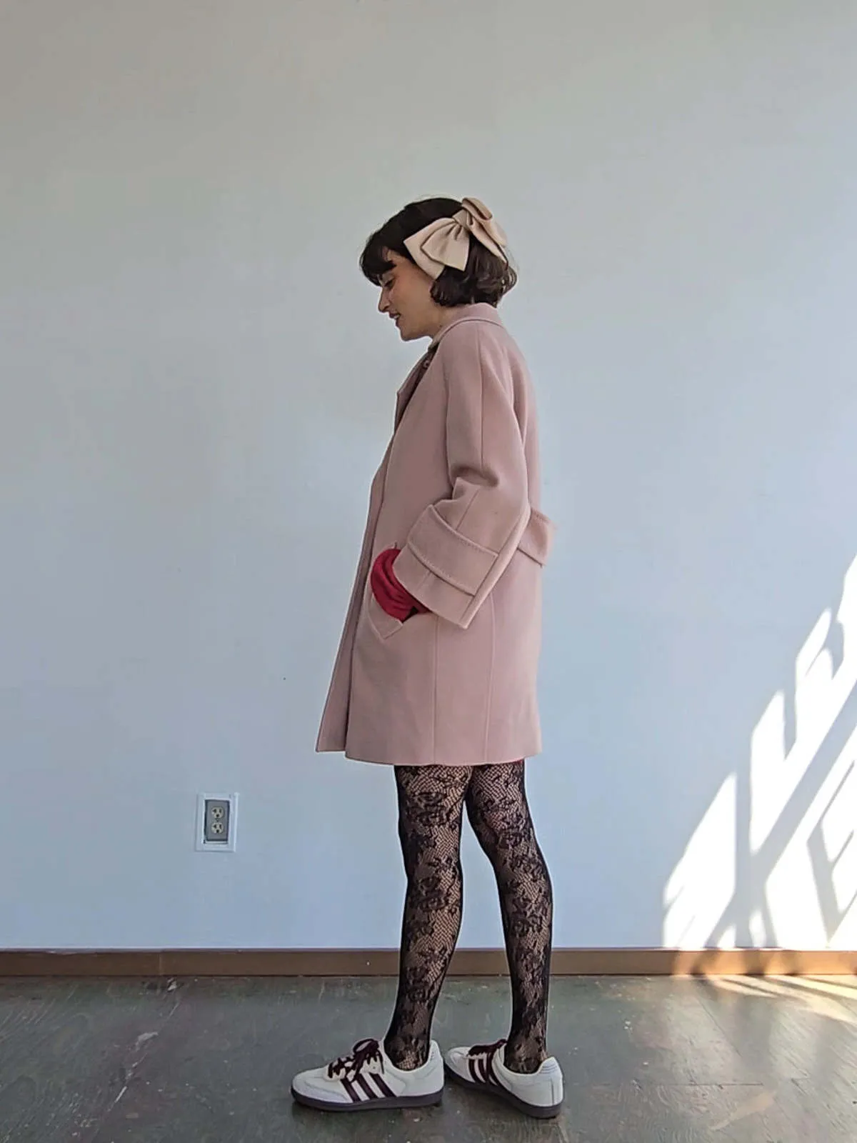 Les Copains Cashmere Blend Coat - Blush