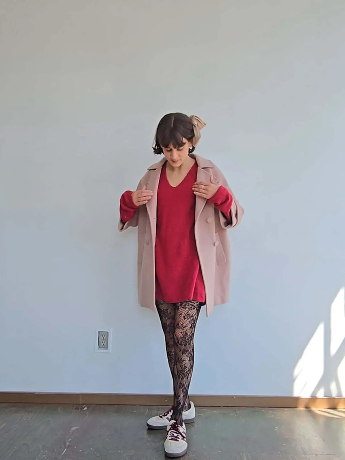 Les Copains Cashmere Blend Coat - Blush