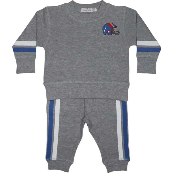 Little Mish Baby Thermal Long Sleeve Shirt and Pants Set, Football