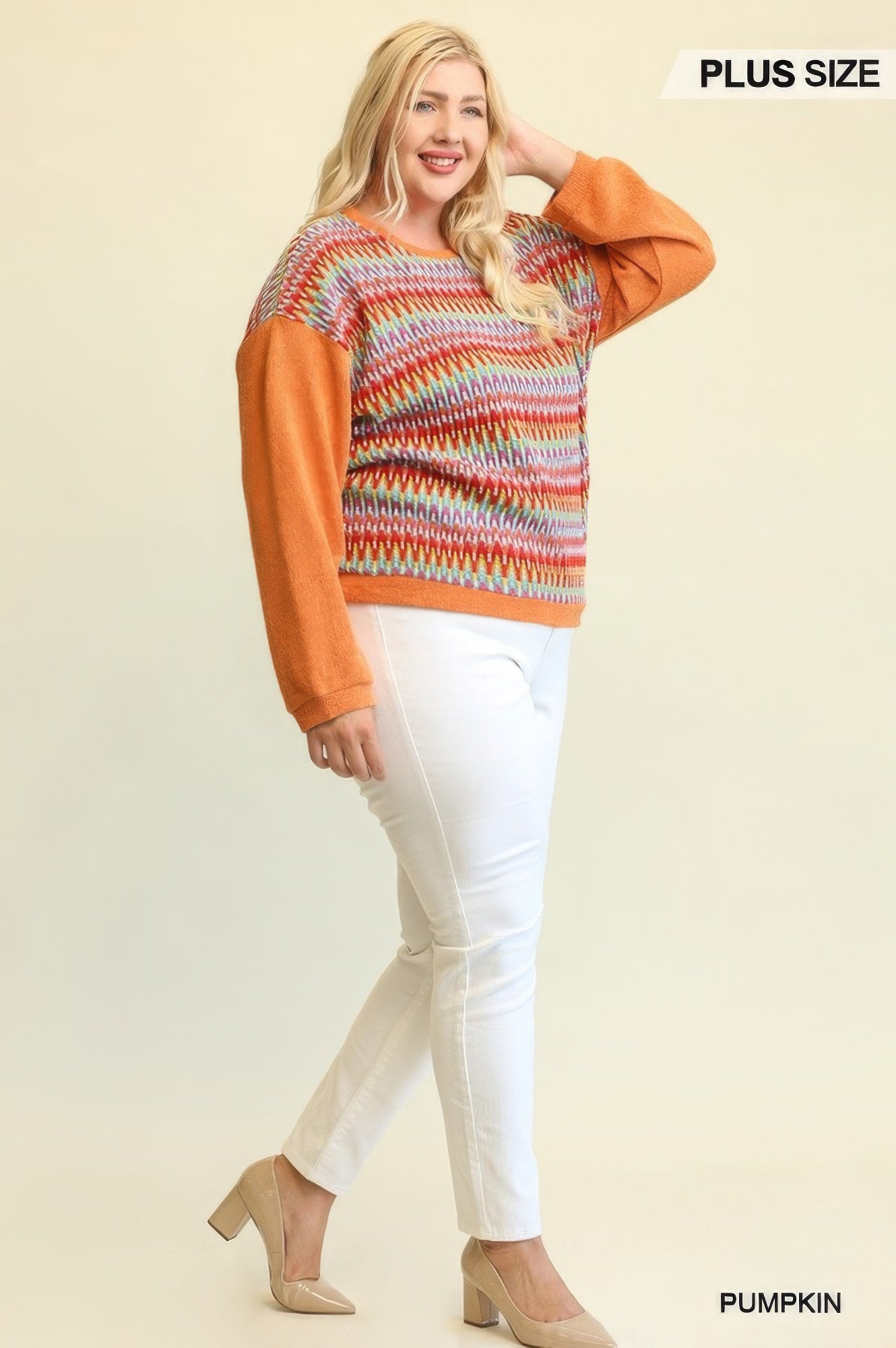 Long Sleeve Loose Top With Drop Down Shoulder