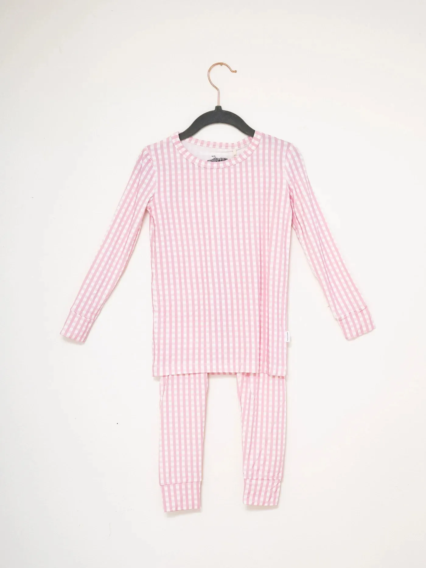 Long Sleeve Pajama Set | Pink Gingham