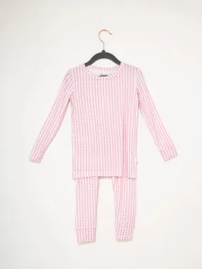 Long Sleeve Pajama Set | Pink Gingham