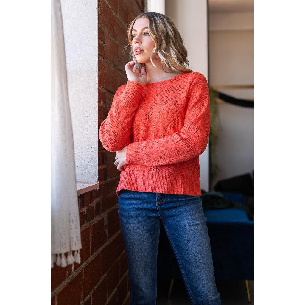 Maren Entro Knit Top in Orange