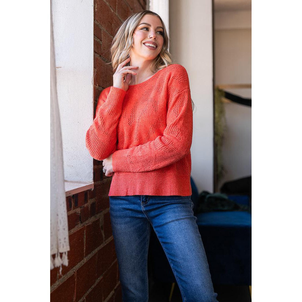 Maren Entro Knit Top in Orange