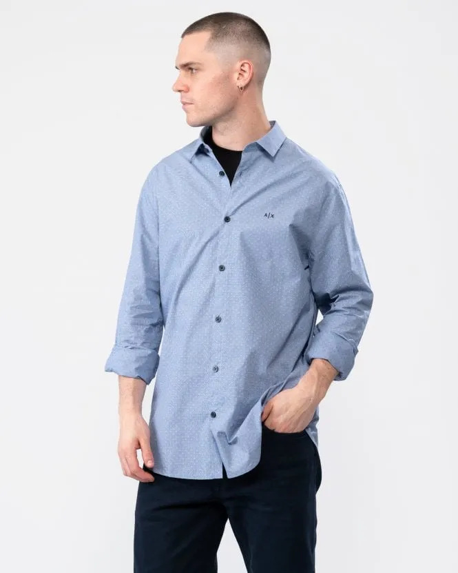 Mens Long Sleeve Dotted Shirt