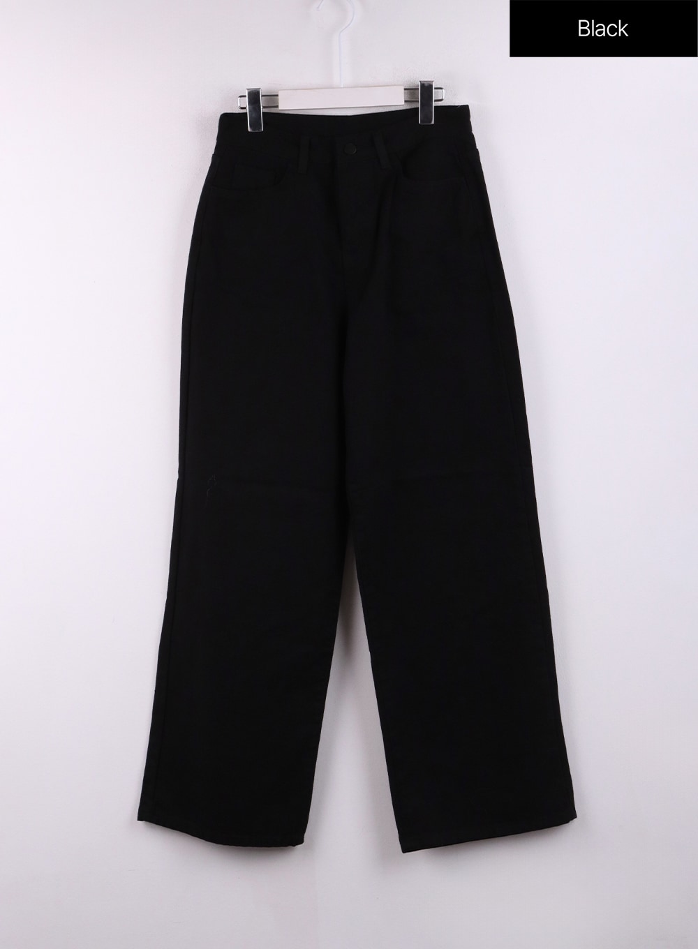 Mid Waist Straight Leg Cotton Pants CF401