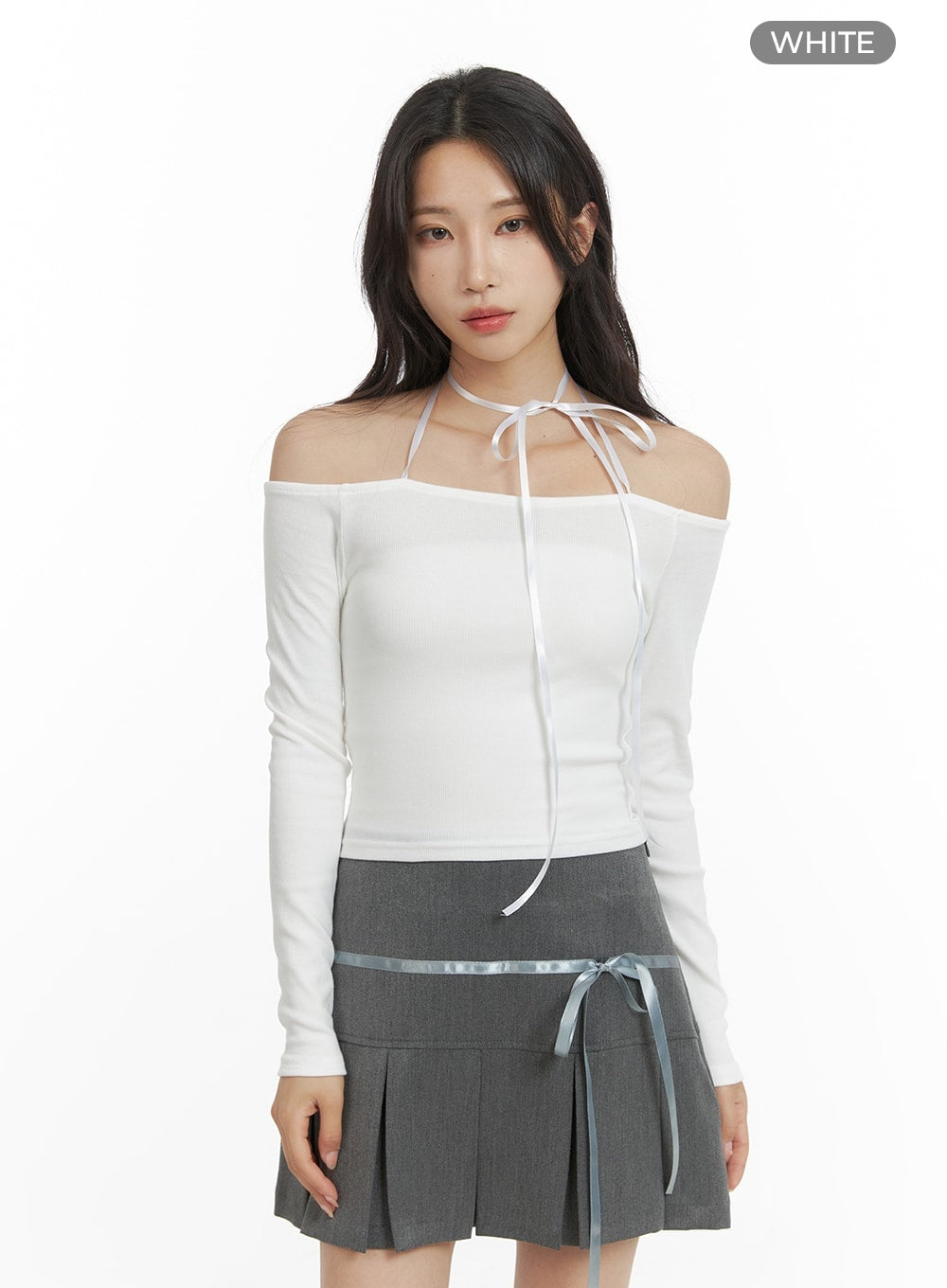 Neck Strap Off-Shoulder Crop Top CM426