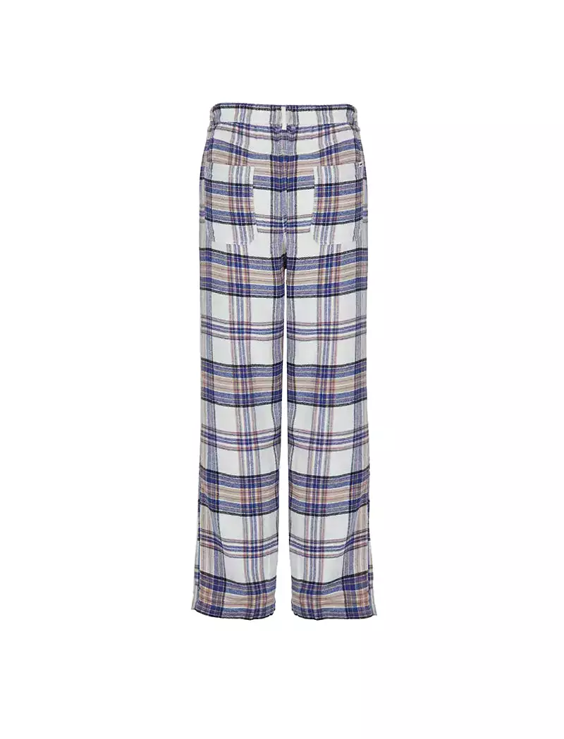 Obey Womens Max Plaid Pants Unbleached Multi