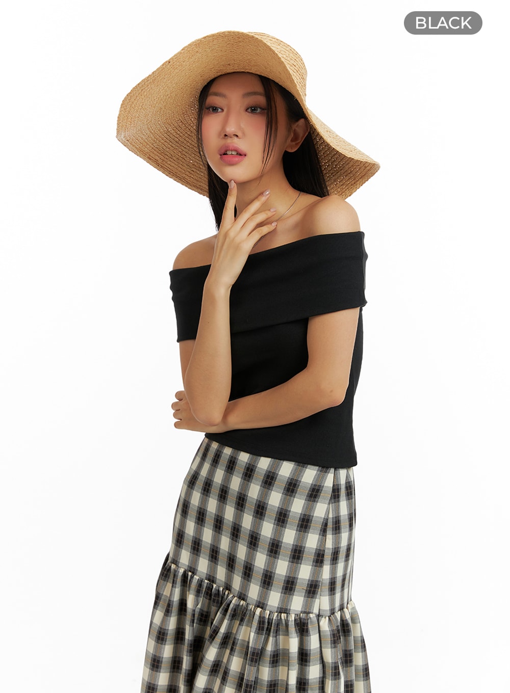 Off-Shoulder Short Sleeve Top IM404