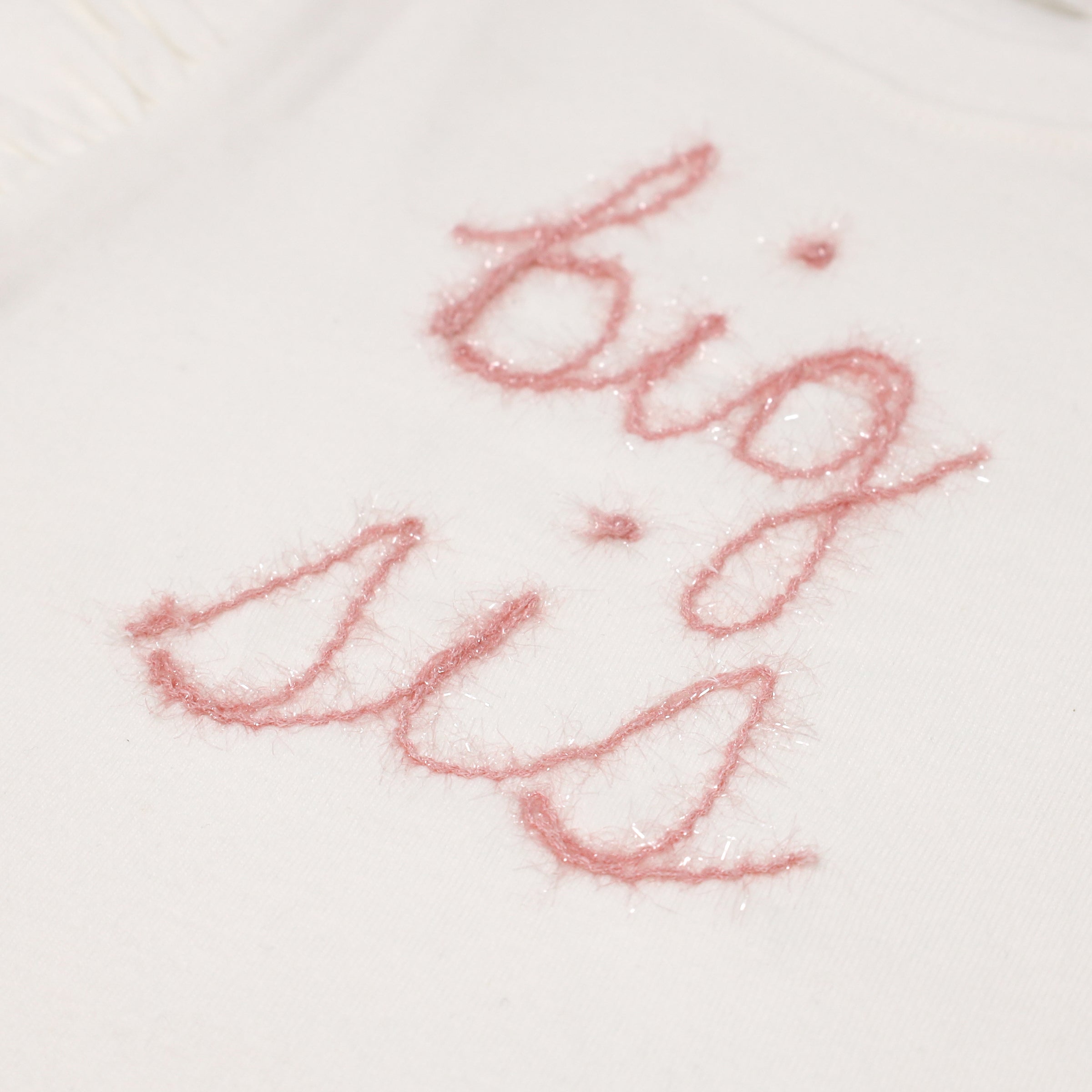 oh baby! big sis Pink Eyelash Millie Long Sleeve Tee - Cream