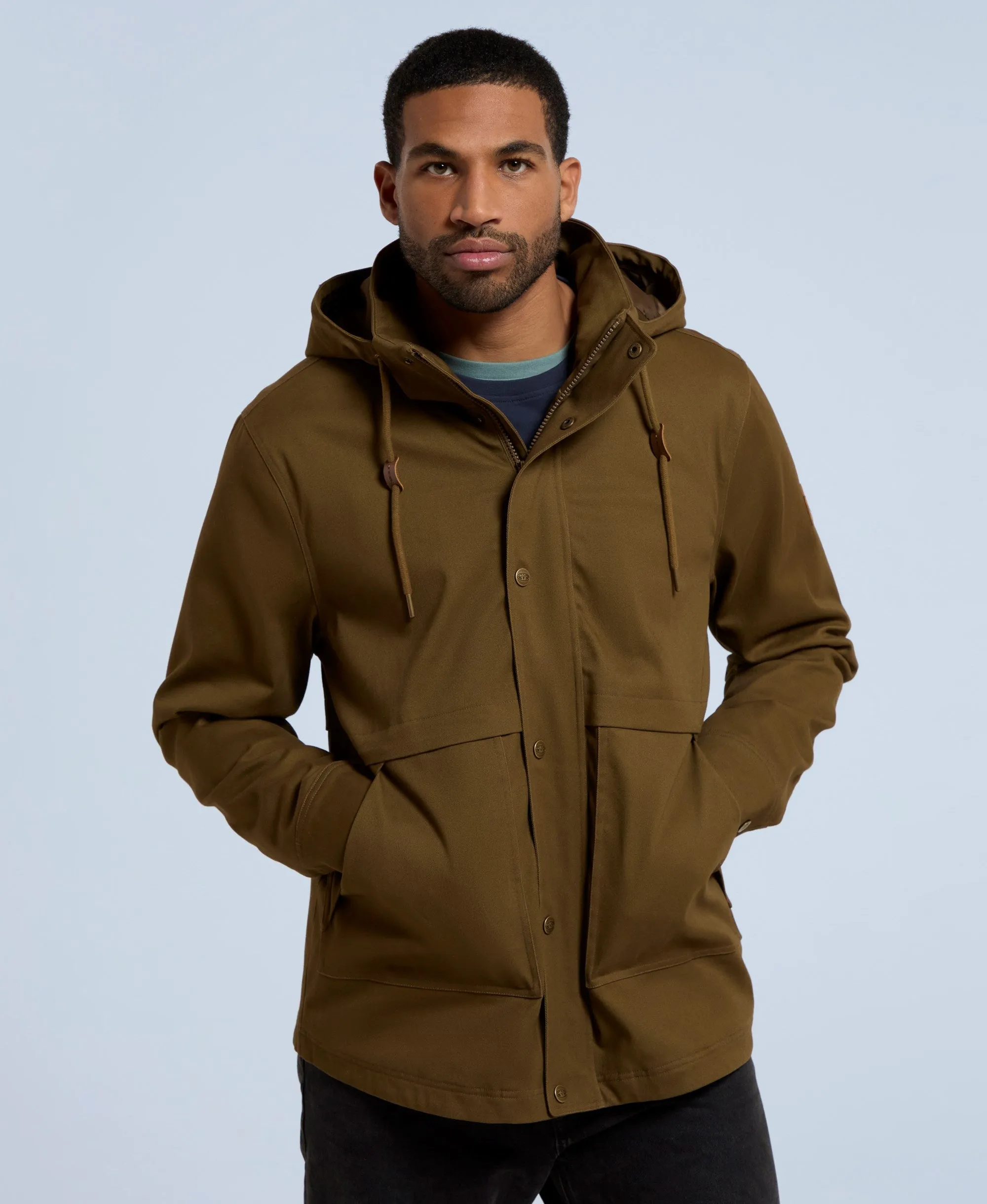 Padstow Mens Cotton Jacket - Light Brown