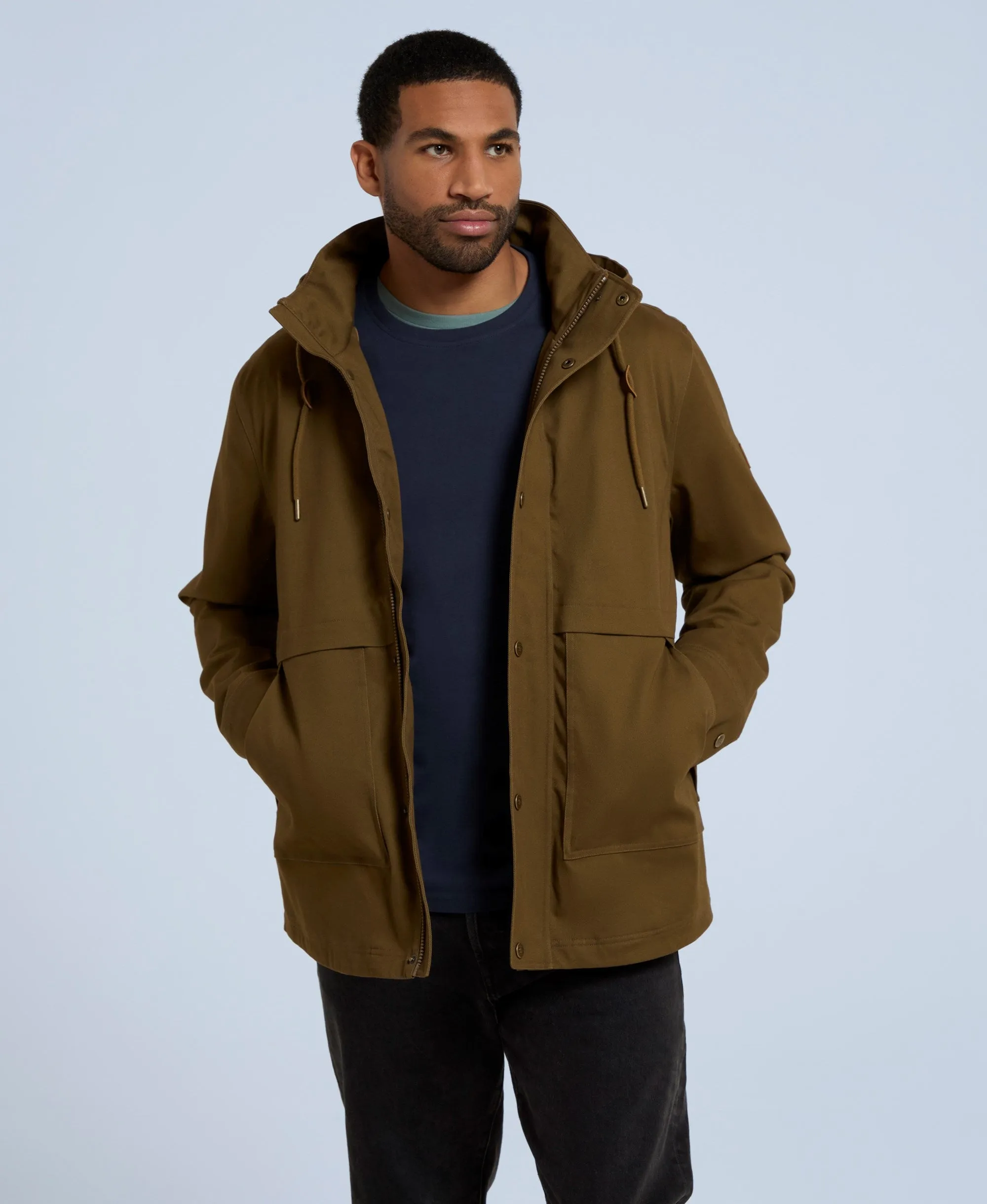 Padstow Mens Cotton Jacket - Light Brown