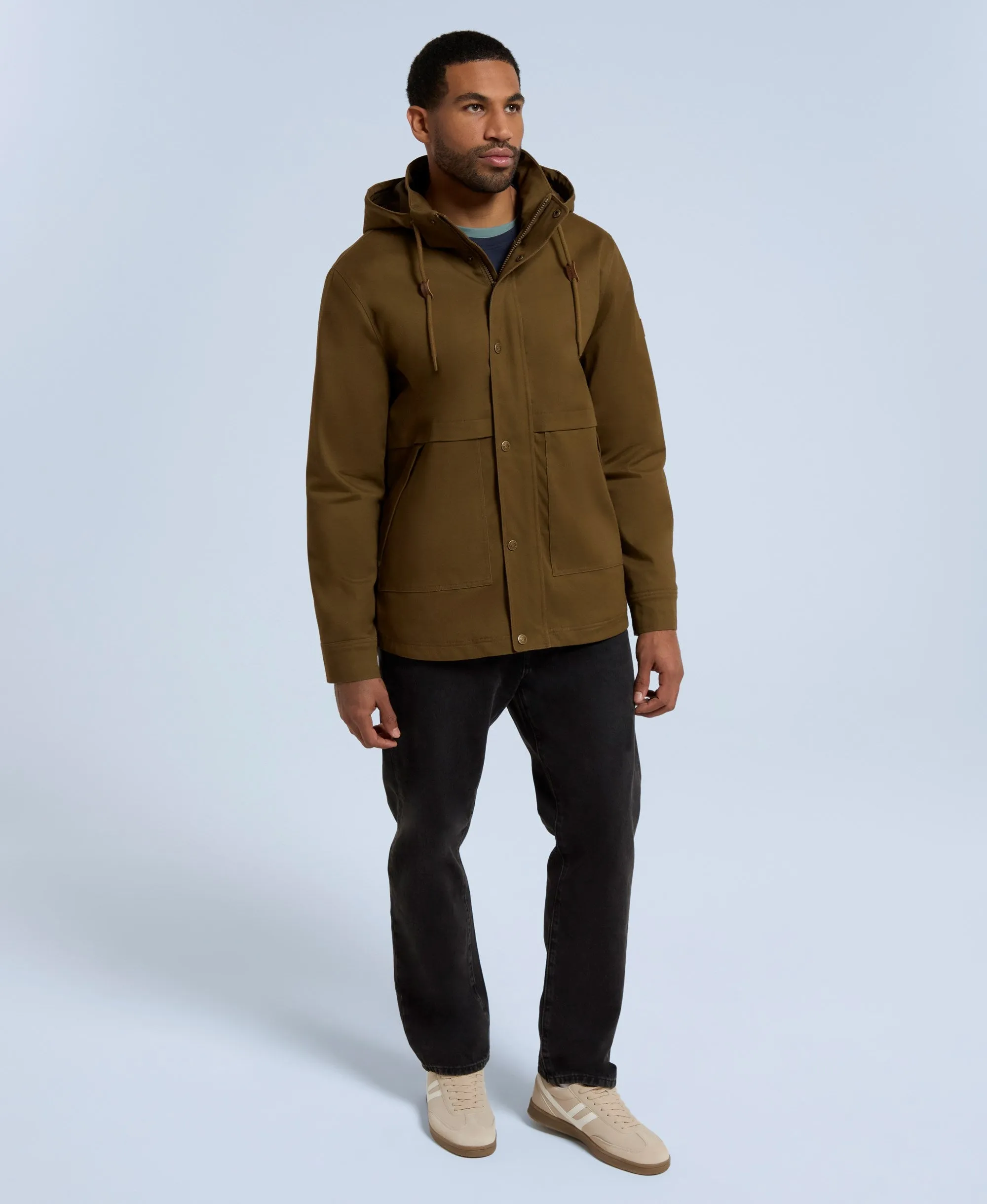 Padstow Mens Cotton Jacket - Light Brown