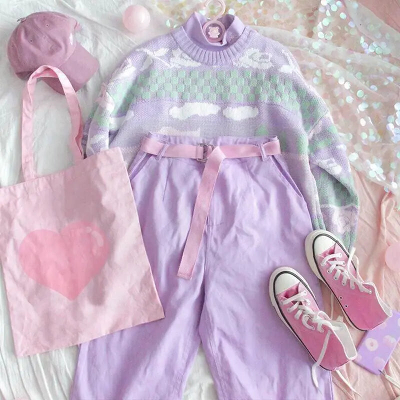 Pastel Kawaii Aesthetic Fairy Kei Duck Sweater