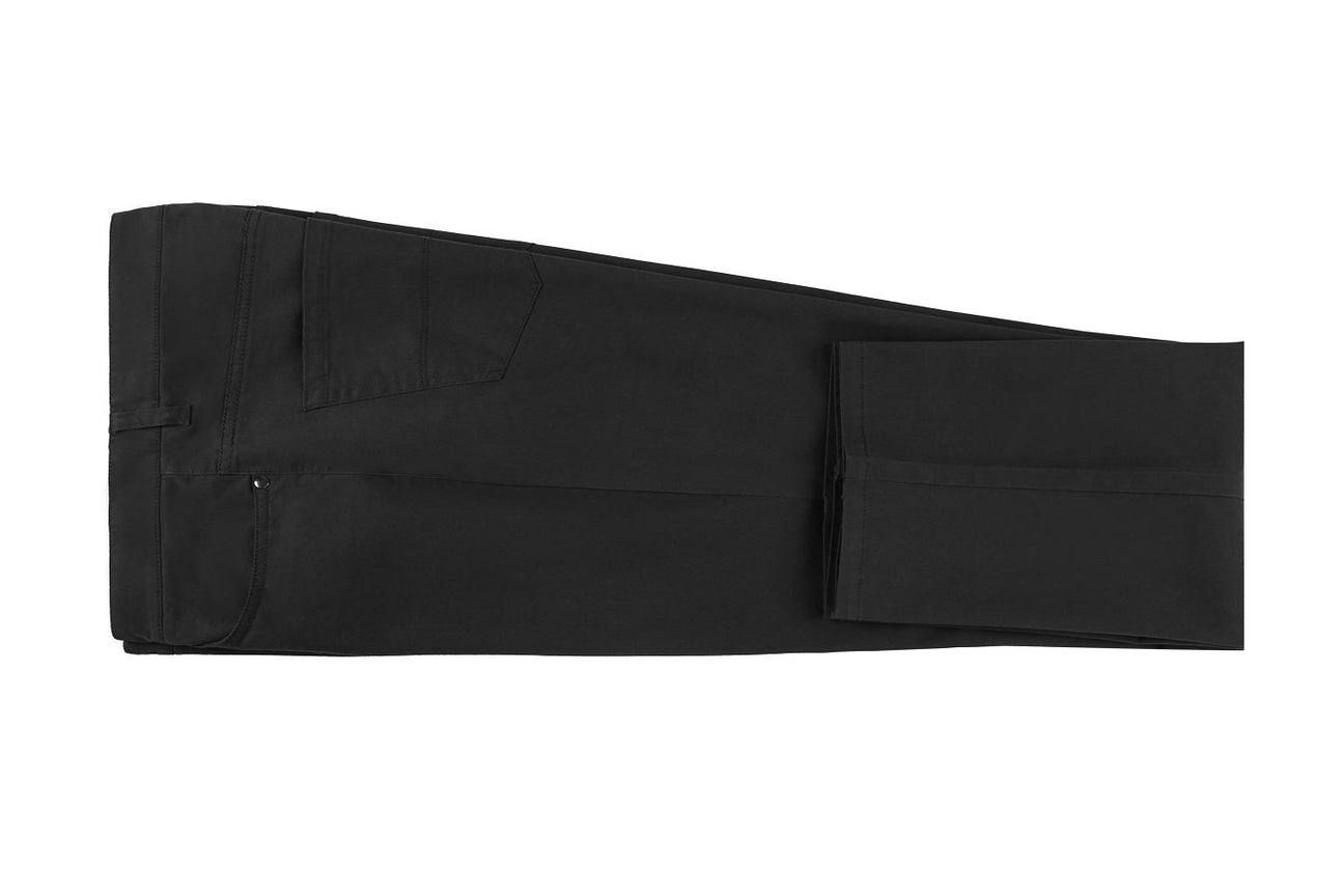 Pellagio Black 5-Pocket Cotton Stretch Washed Flat Front Chino Pants PF20-24