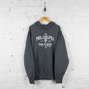 Philadelphia Phillies Baseball 2009 Playoffs Hoodie - Grey - L