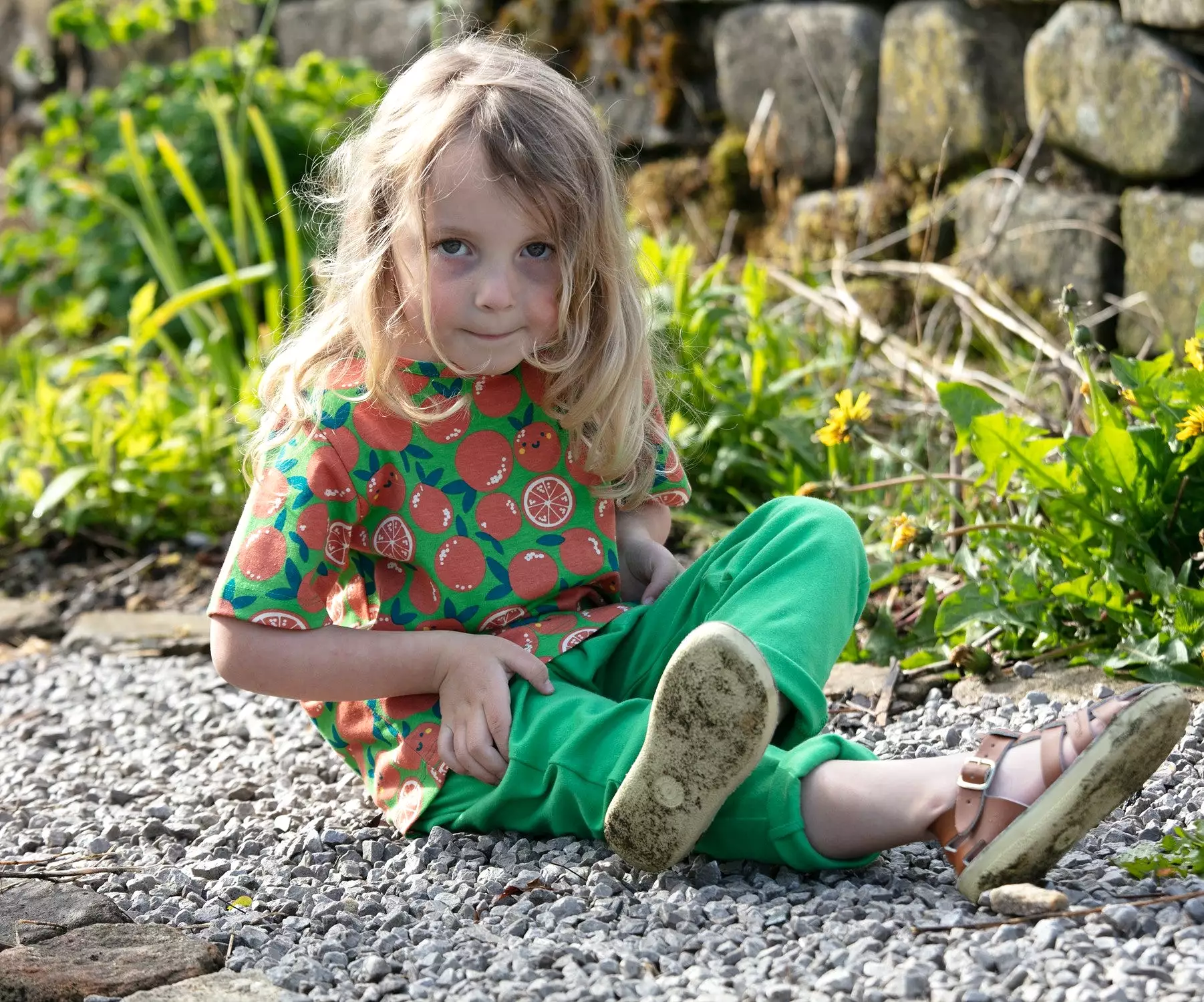 Piccalilly Green Baggy Trousers