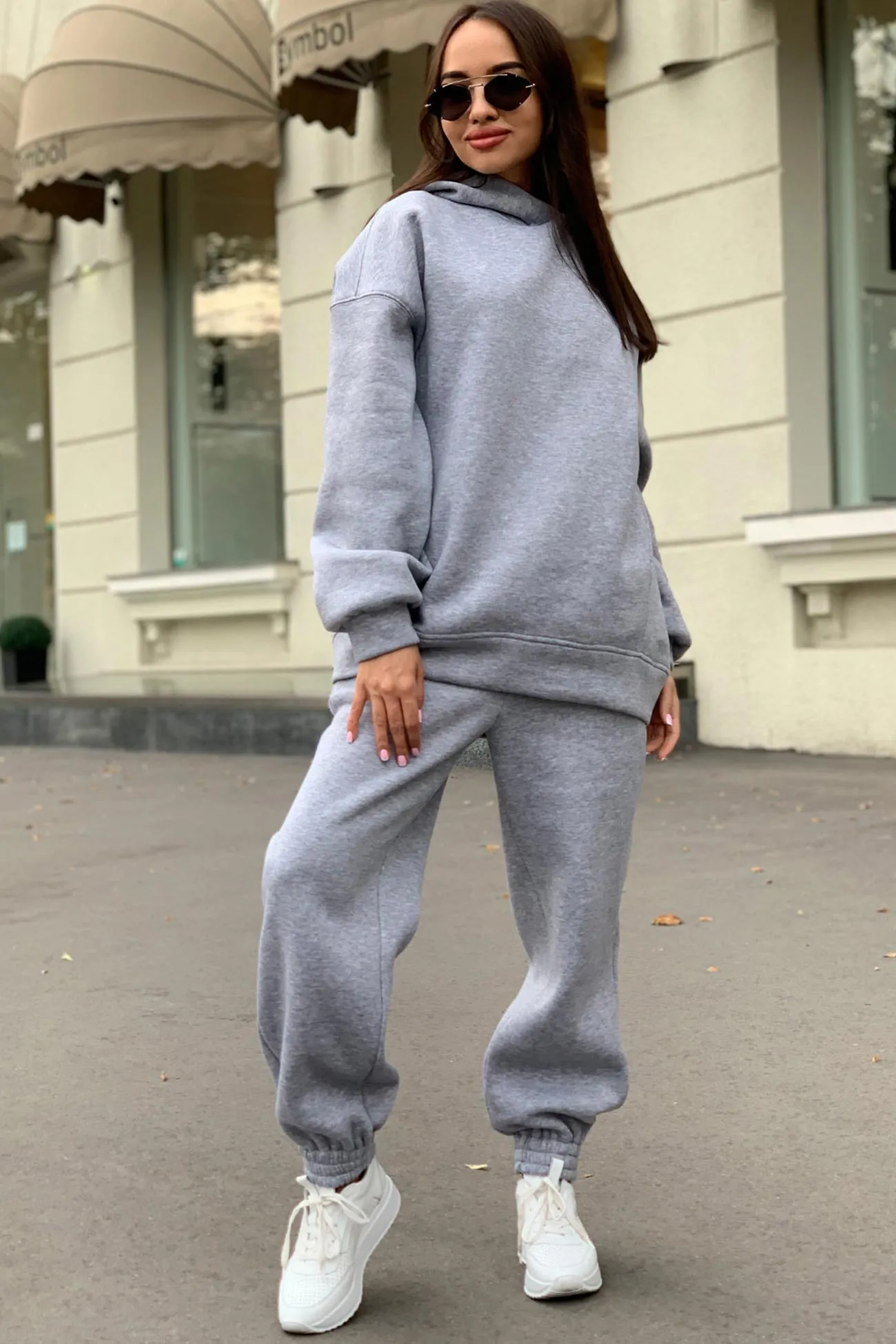 Pocketed Hoodie Elastic Waist Long Pants Set