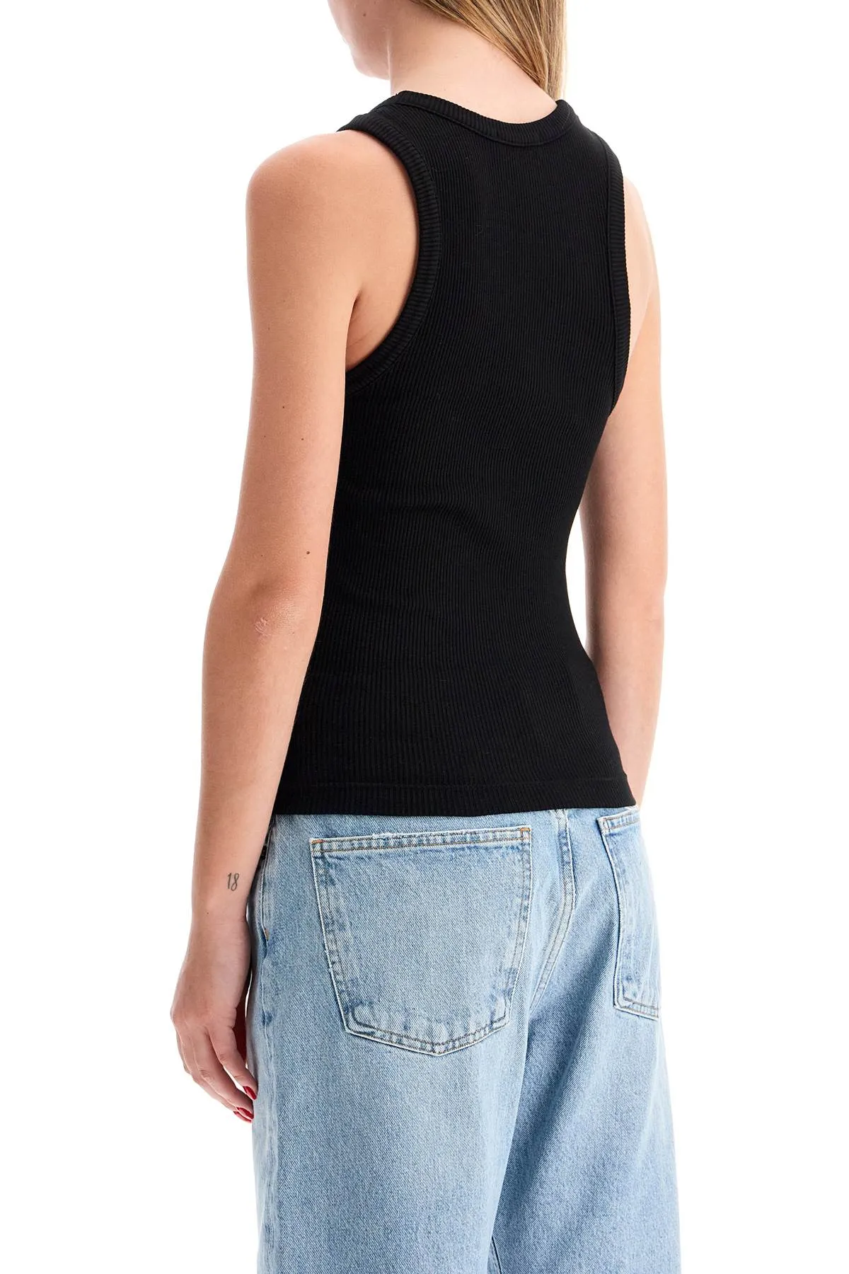 poppy ribbed tank top A7056 1260 BLACK