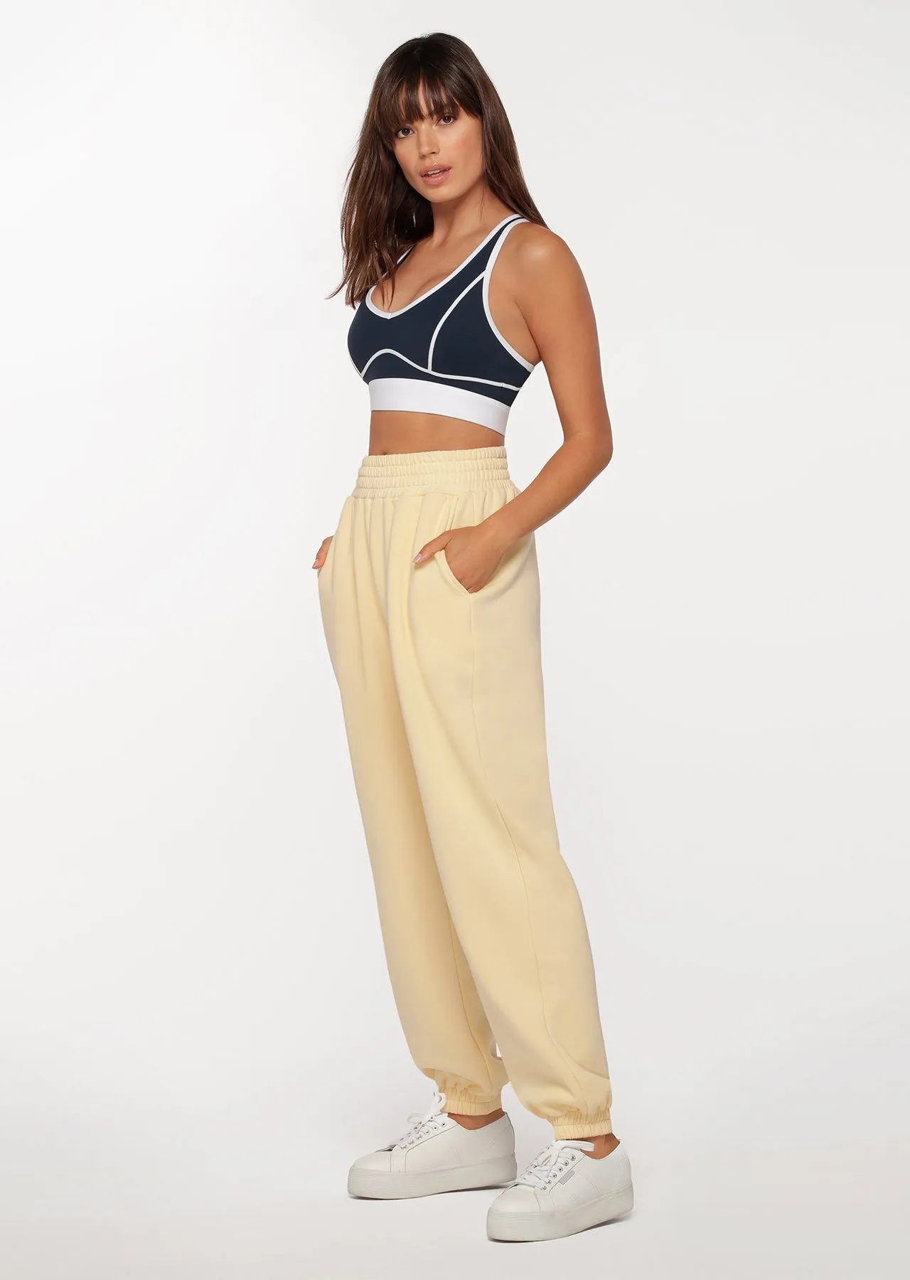 R & R Varsity Track Pant | Yellow | Pants | Lorna Jane Australia