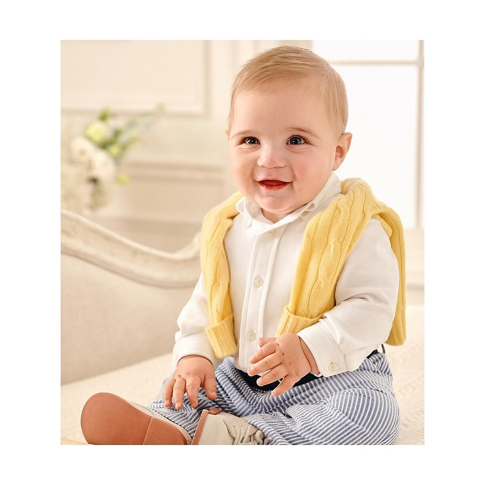 Ralph Lauren Baby's Three-Piece Shirt, Belt & Seersucker Pants Set