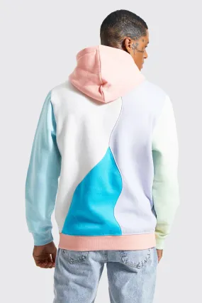 Resort Club Colour Block Hoodie | boohooMAN UK