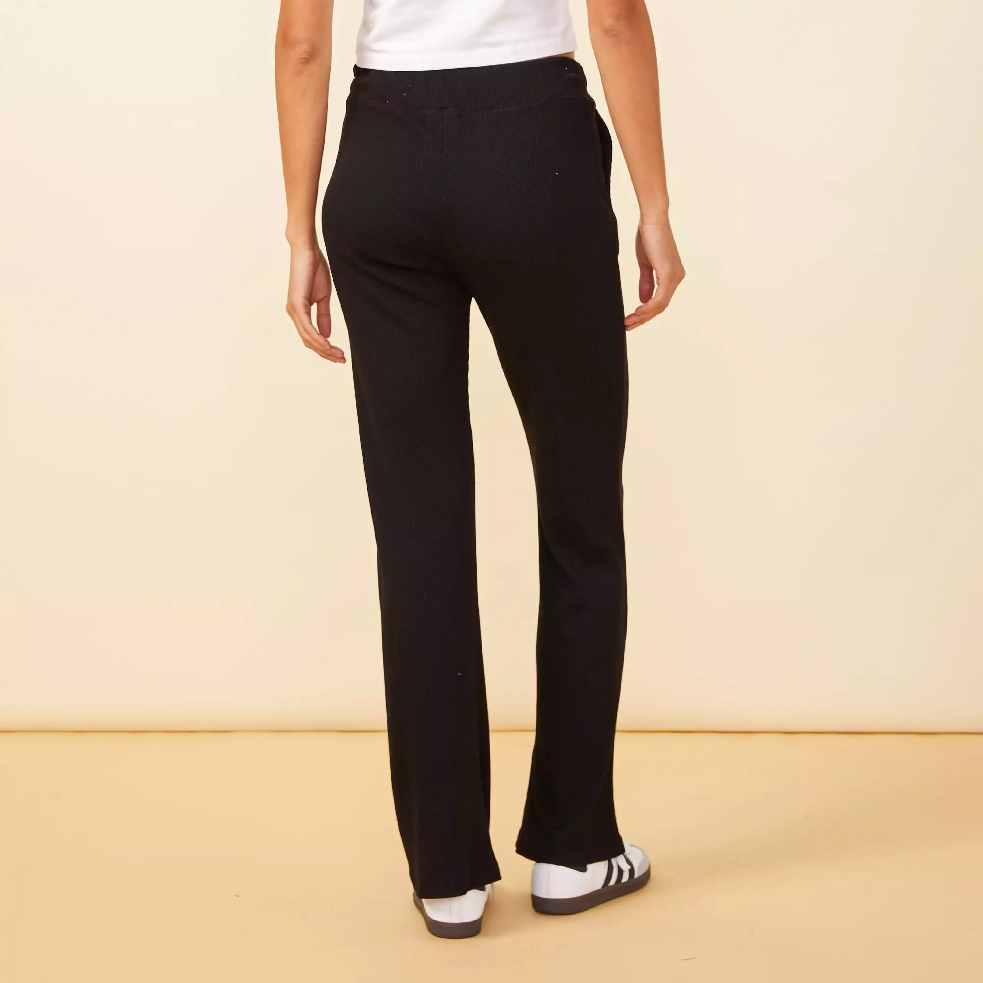 Rib Straight Leg Pant