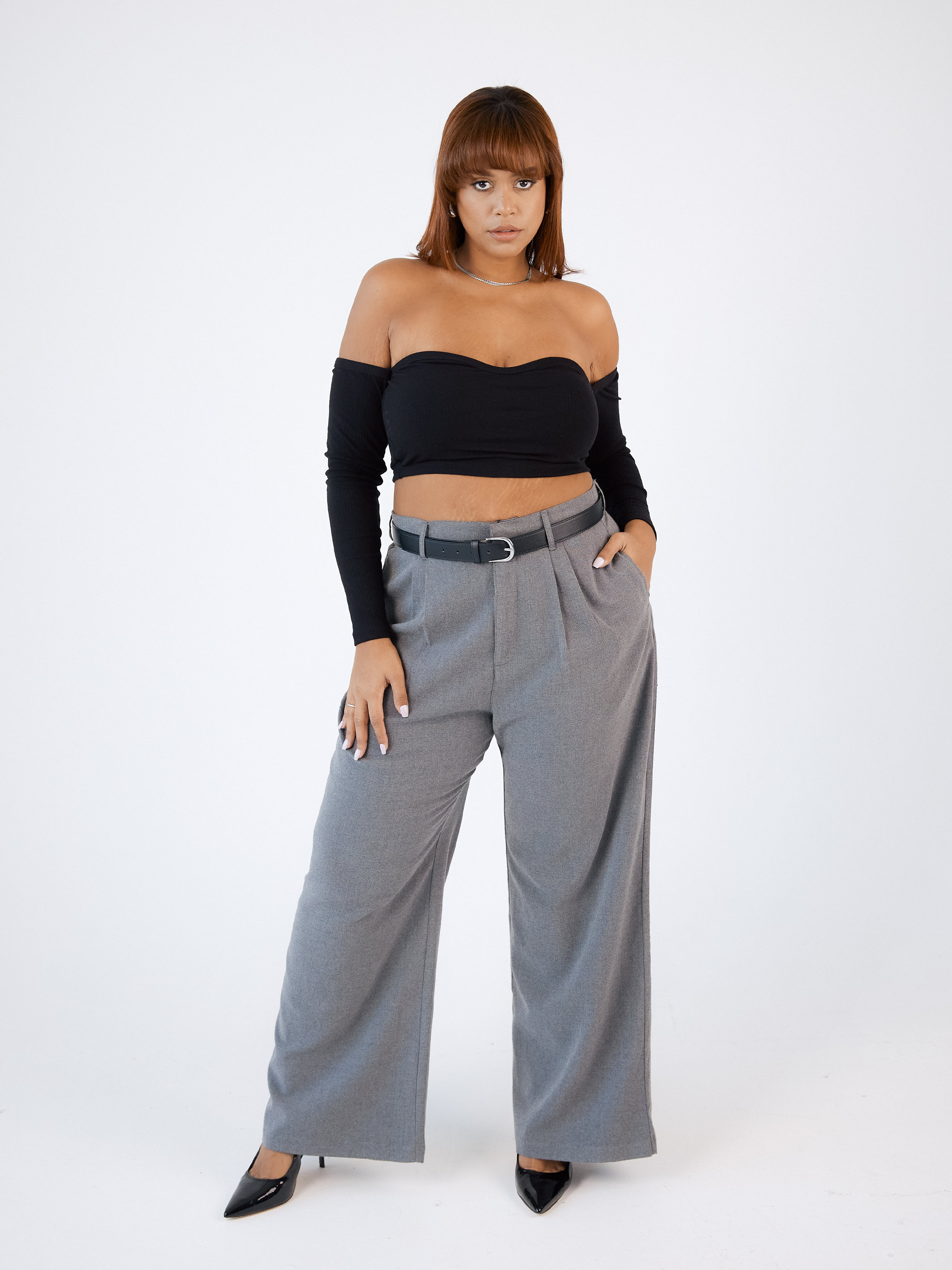 Ribbed Long Sleeve Tube Top Brami