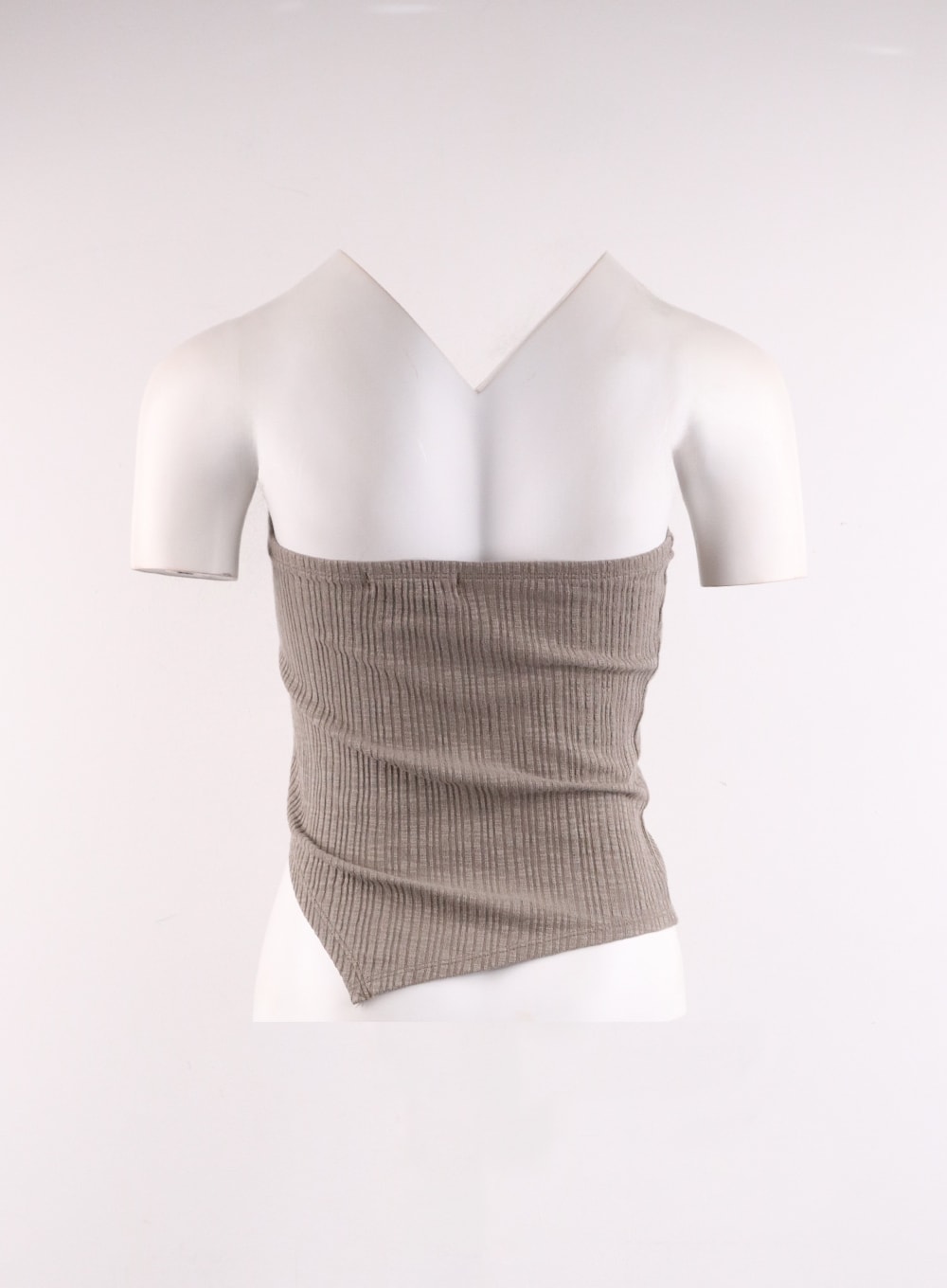 Ribbed Strapless Tube Crop Top IF402