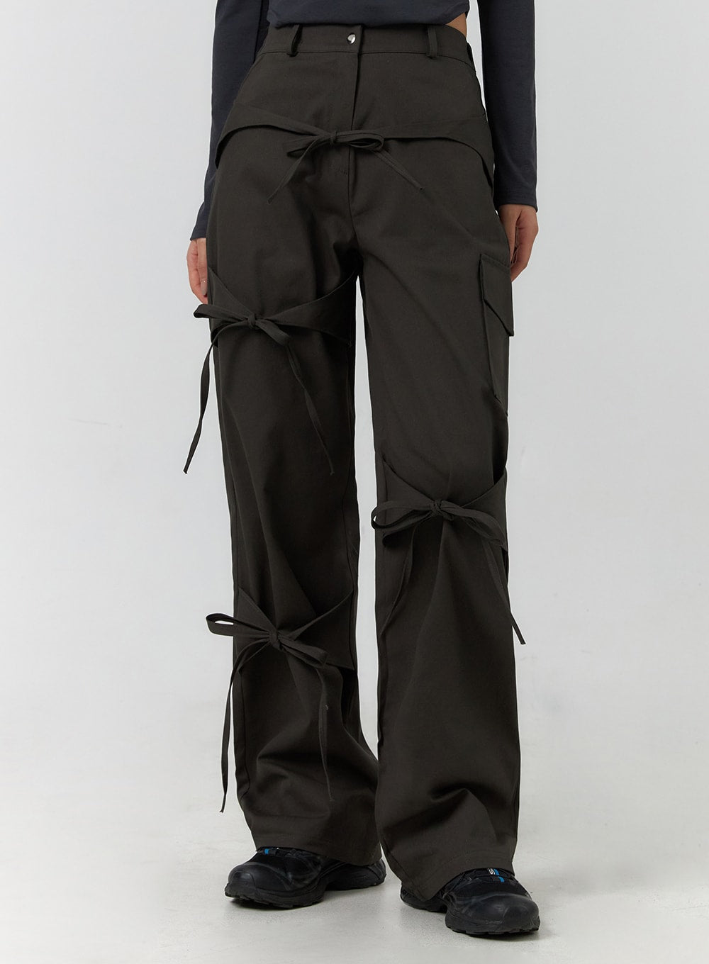 Ribbon Detail Cargo Pants CF401