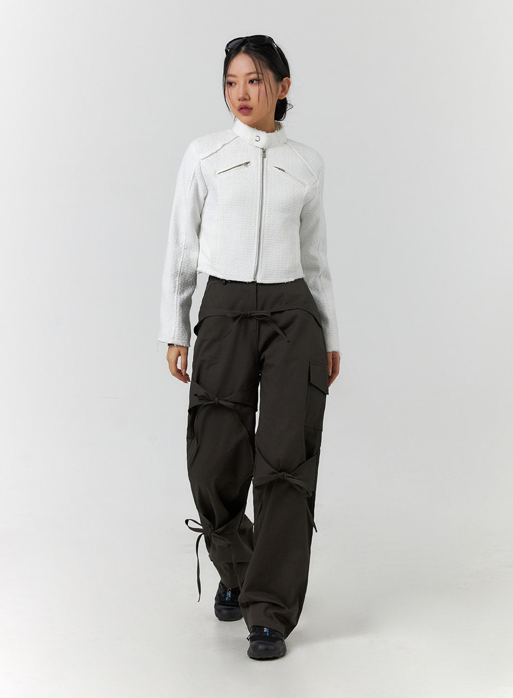 Ribbon Detail Cargo Pants CF401