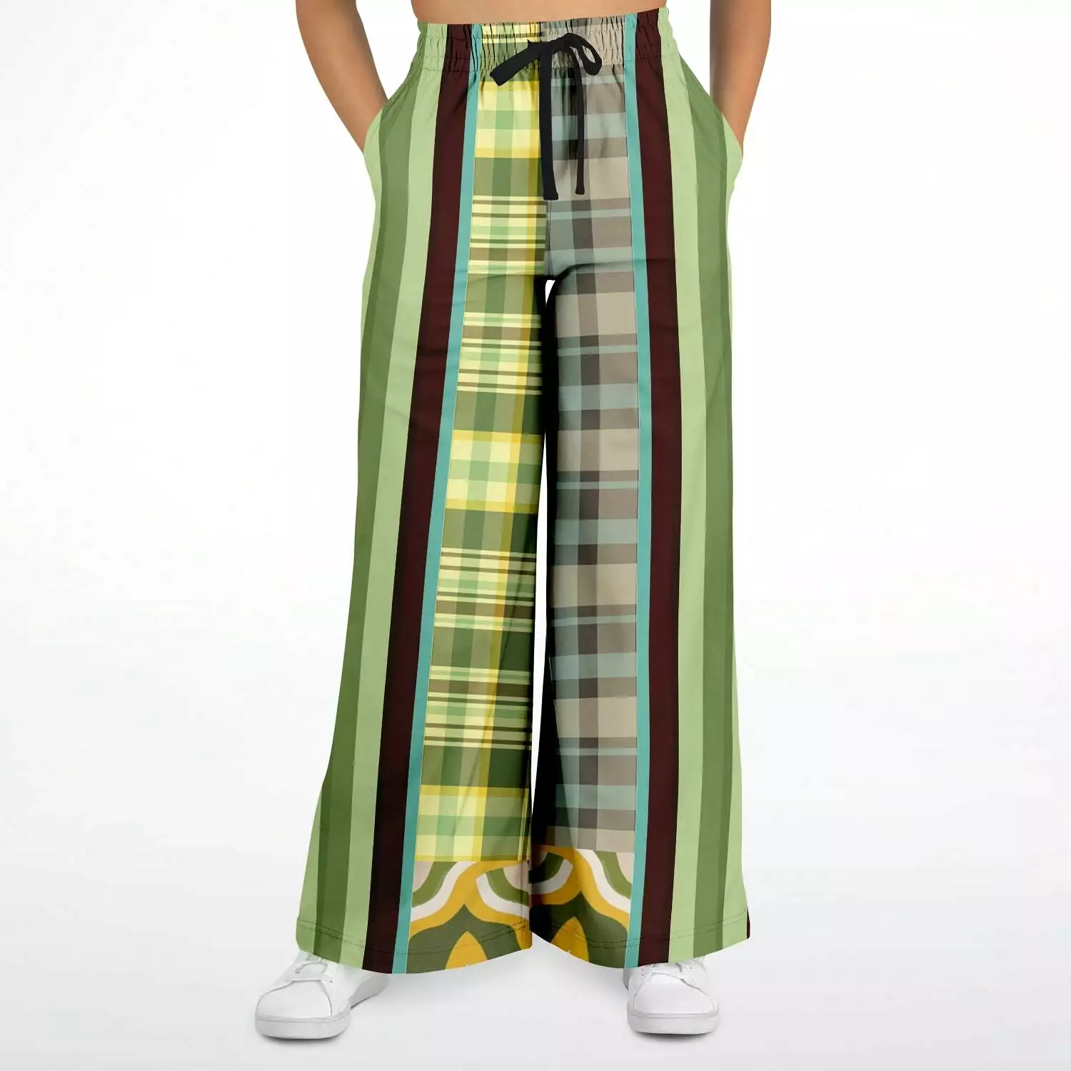 Rolling Green Eco-Poly Stretchy Phat Bellbottoms