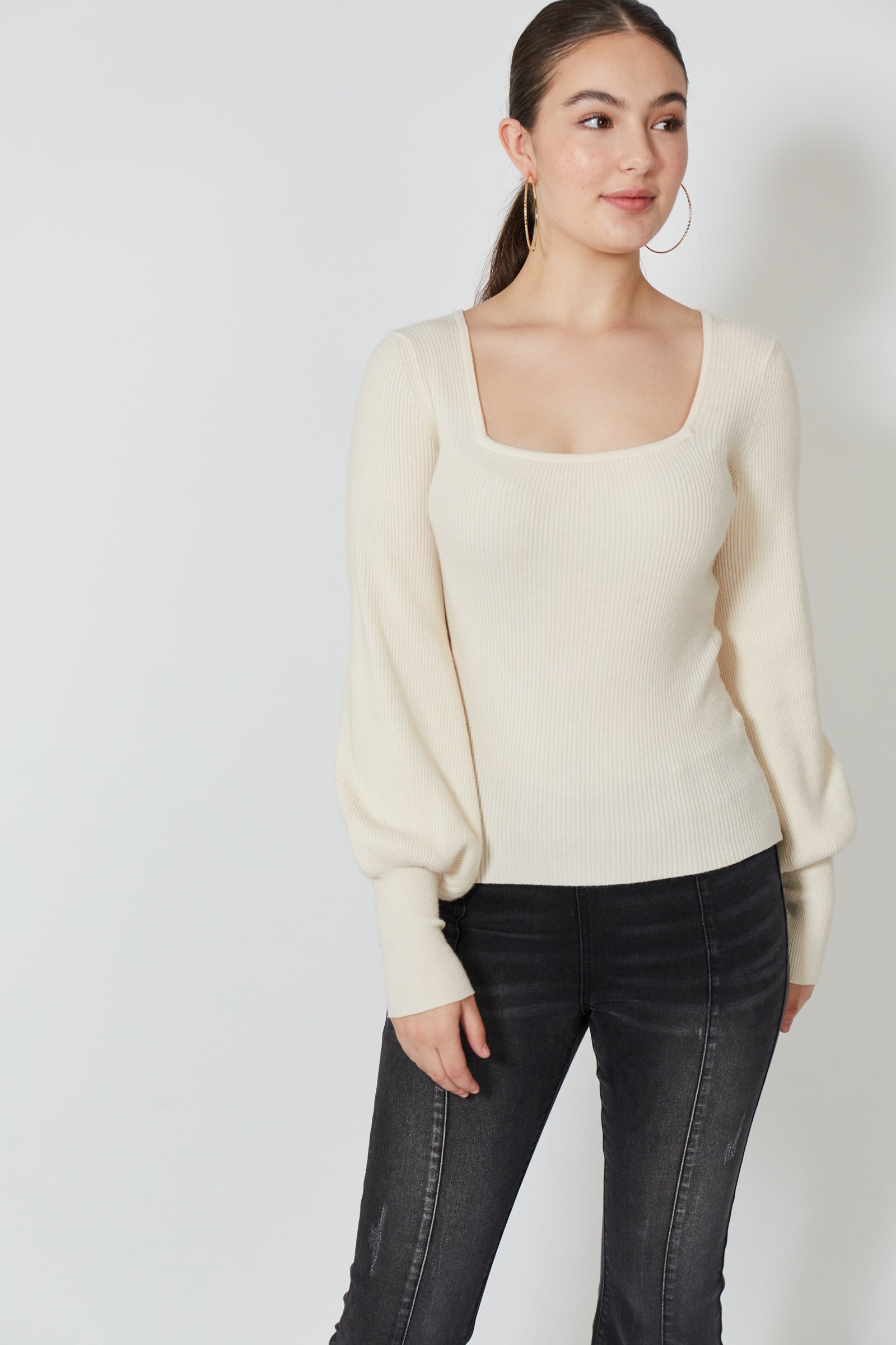 SALE - Twiggy Knit Top - Vanilla