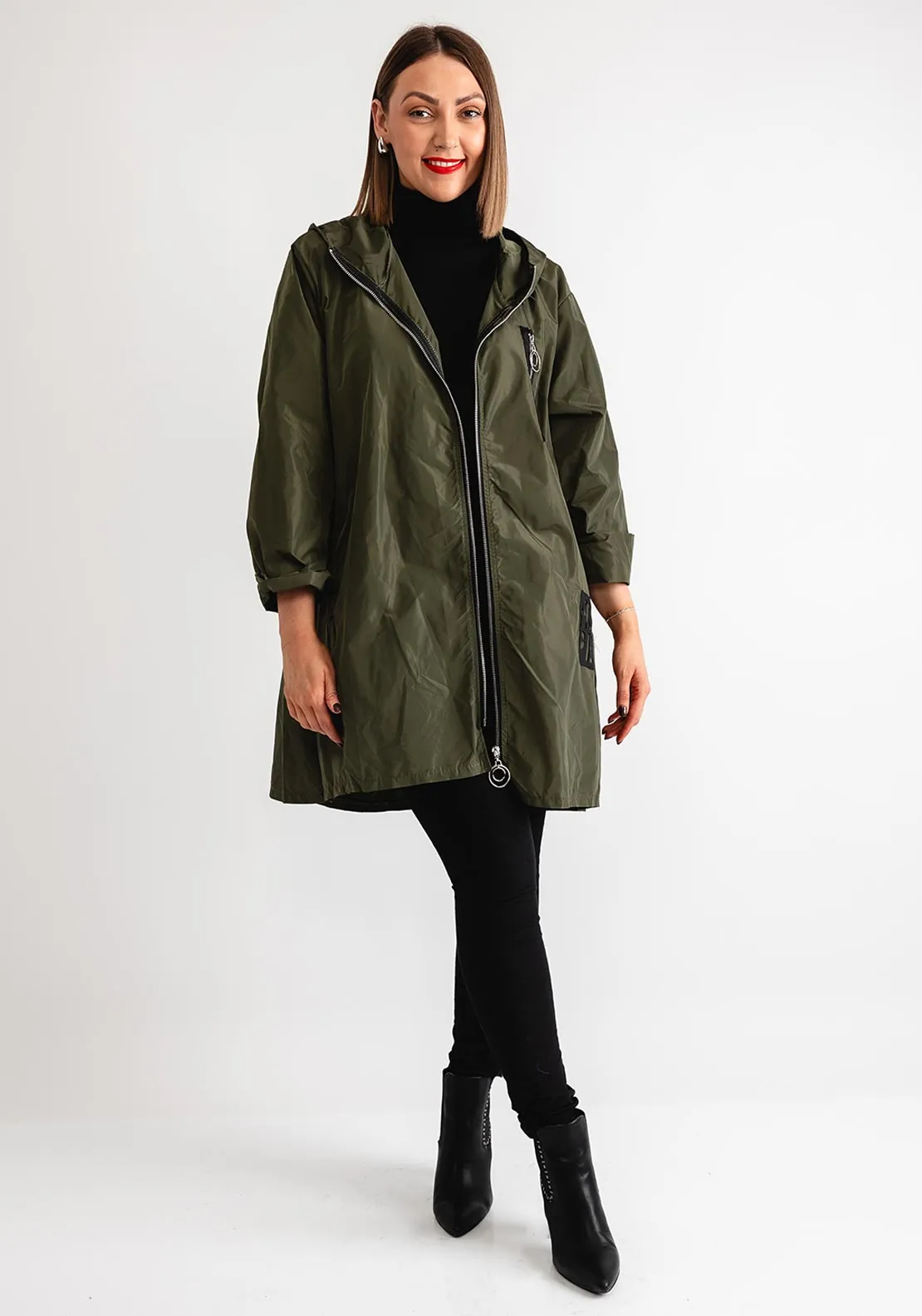 Serafina Collection One Size Coat, Khaki Green