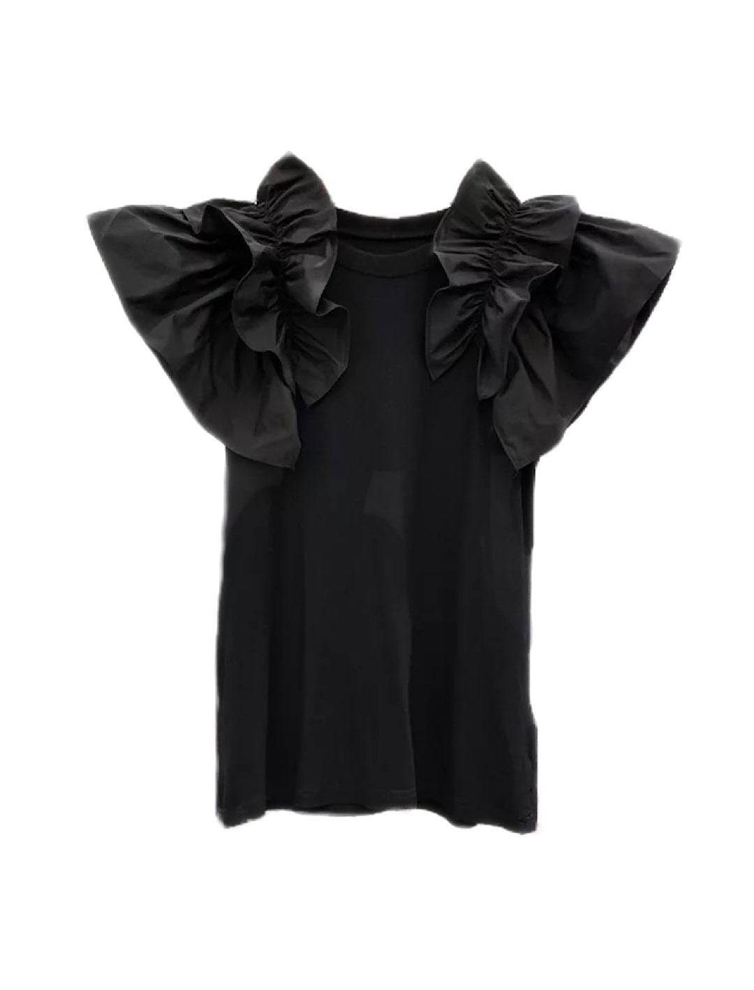 Short Ruffle Sleeve T-shirt