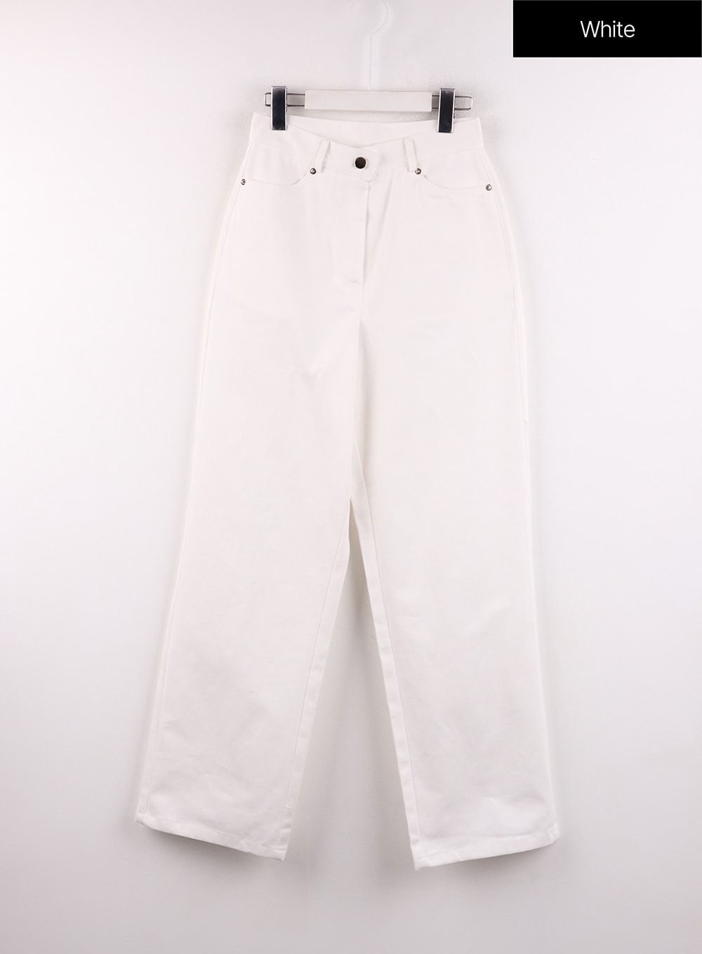 Solid Cotton Straight Pants CF401